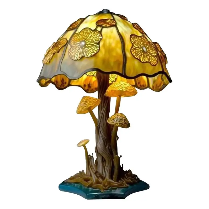 Creative Mushroom Light Vintage Stained Resin Mushroom Desk Lamp With Flower Print Home Decorative Night Light for Bedside Table
Creative Mushroom Light Vintage Stained Resin Mushroom Desk Lamp With Flower Print Home Decorative Night Light for Bedside Table