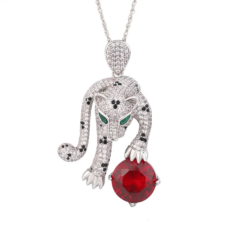 SpringLady Trend 18K Gold Plated 16mm Ruby Leopard Pendant Necklace for Women Gemstone Wedding Party Jewelry Gifts
SpringLady Trend 18K Gold Plated 16mm Ruby Leopard Pendant Necklace for Women Gemstone Wedding Party Jewelry Gifts