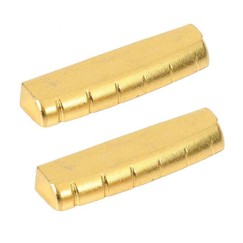

2X Guitar Brass Nut For Acoustic Or Les Paul,Gold
