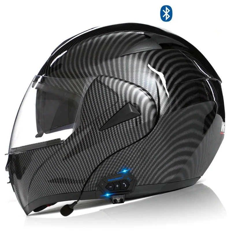 

2023 New Fashion Style Vintage Smart Racing ABS Motor Helmets Full Face Motorcycles Helmets BT Locomotive Racing Helmet