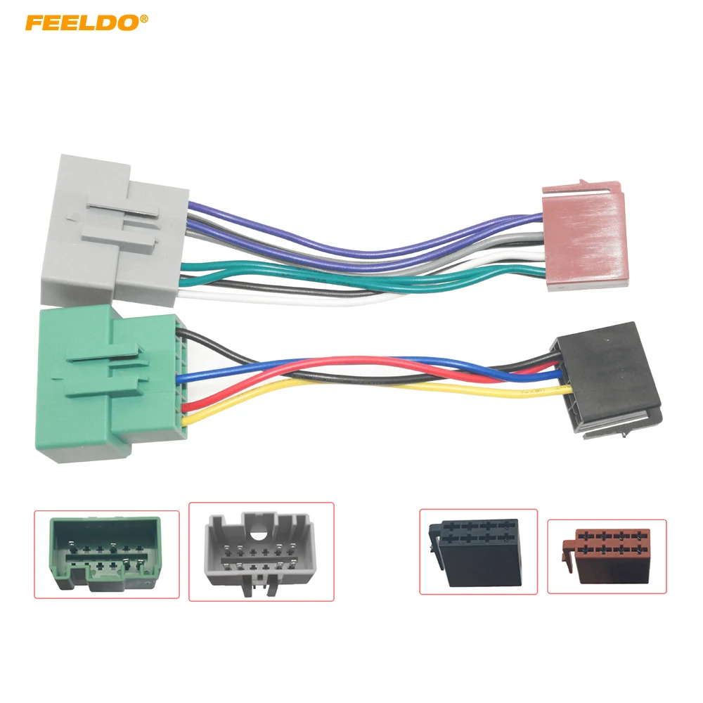 

FEELDO Car CD Radio Audio ISO Wiring Harness Adapter for Volvo 1998+ Auto Stereo ISO Head Units Wire Cable #HQ7487