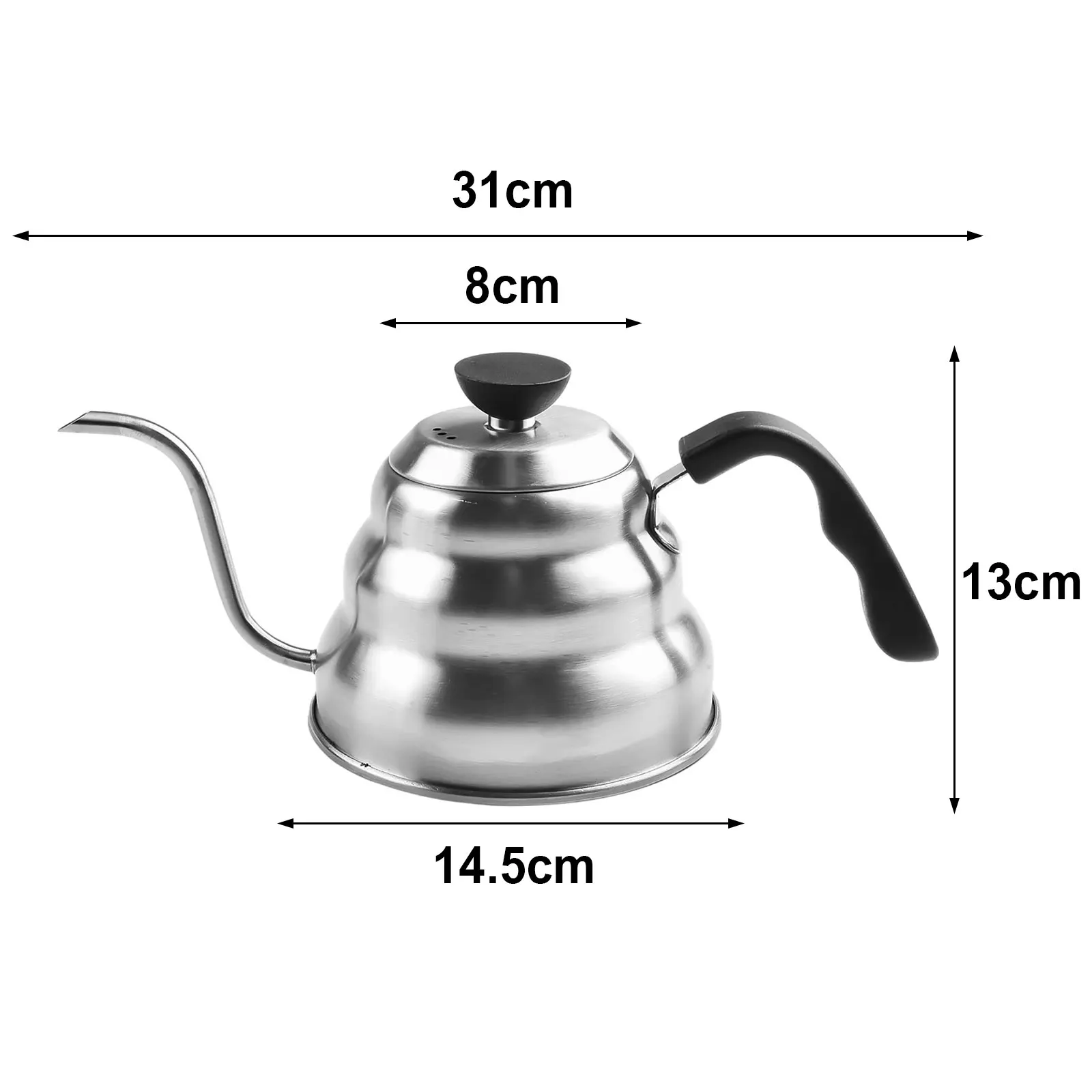 1L/1.2L Pour Over Coffee Kettle Stainless Steel Gooseneck Coffee Tea Kettle With Thermometer Rubber Handle Cloud Drip Kettle
1L/1.2L Pour Over Coffee Kettle Stainless Steel Gooseneck Coffee Tea Kettle With Thermometer Rubber Handle Cloud Drip Kettle