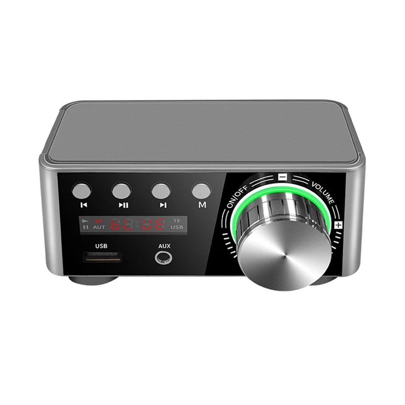 Bluetooth 5.0 Digital Hifi Power Amplifier Class D Amplifier 80Wx2 Home Audio Car Marine USB/AUX In Reusable Silver Grey EU Plug
Bluetooth 5.0 Digital Hifi Power Amplifier Class D Amplifier 80Wx2 Home Audio Car Marine USB/AUX In Reusable Silver Grey EU Plug