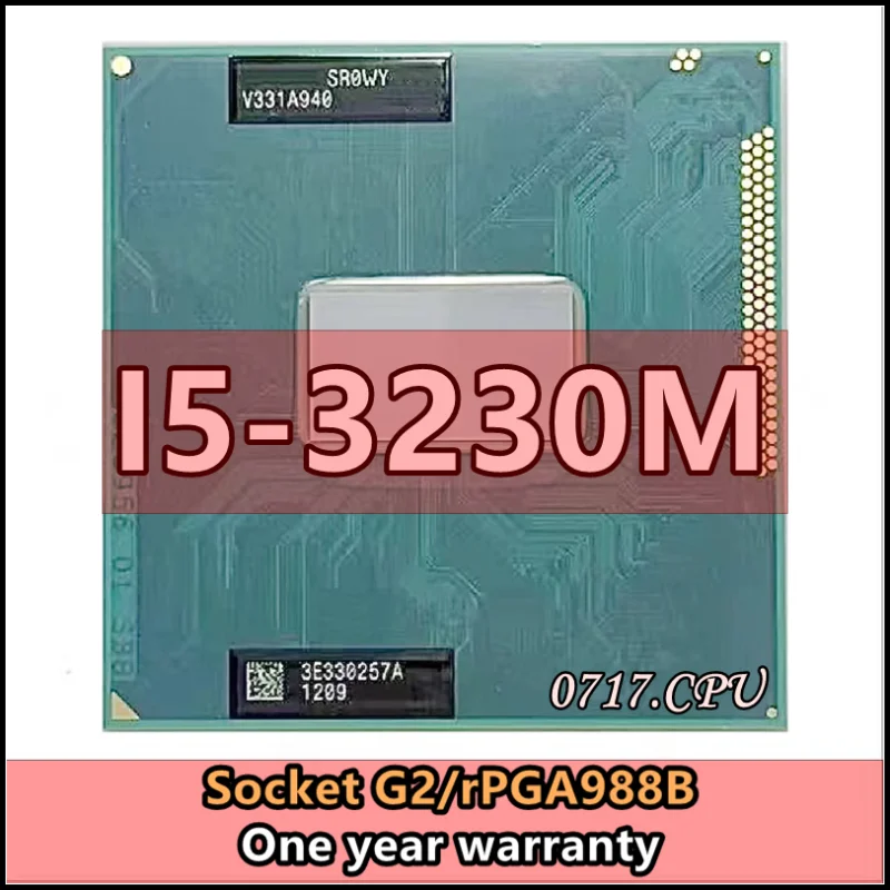 i5-3230M i5 3230M SR0WY 2.6 GHz Dual-Core Quad-Thread CPU Processor 3M 35W Socket G2 / rPGA988B
i5-3230M i5 3230M SR0WY 2.6 GHz Dual-Core Quad-Thread CPU Processor 3M 35W Socket G2 / rPGA988B