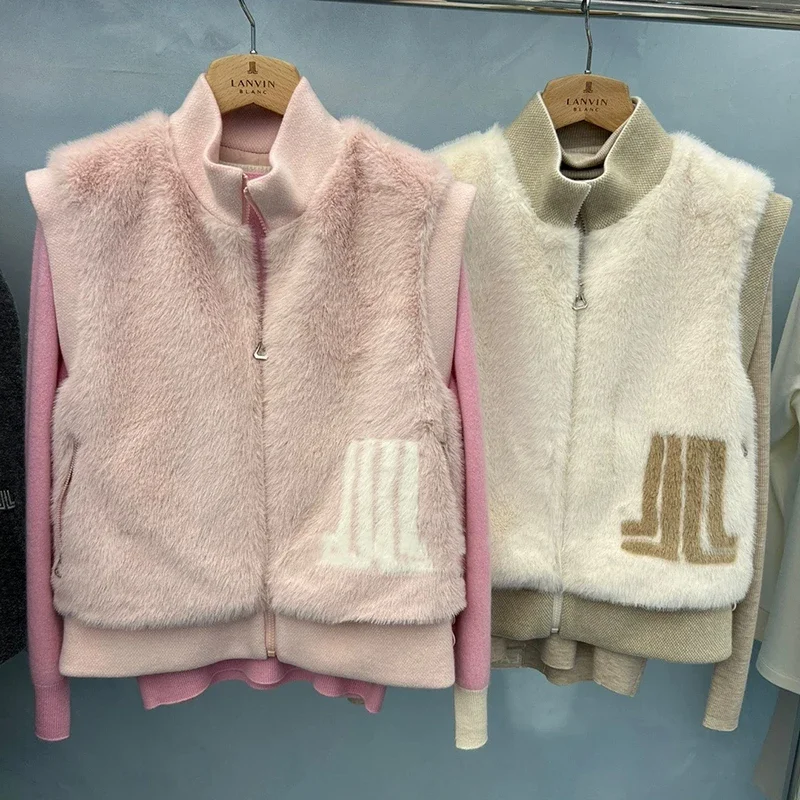 Autumn and Winter Korean Golf Gown Women's Logo Fur Warm Stand Neck Tank Top Plush Sleeveless Zipper Vest
Autumn and Winter Korean Golf Gown Women's Logo Fur Warm Stand Neck Tank Top Plush Sleeveless Zipper Vest
