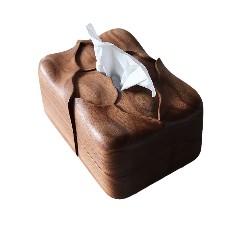 Handmade Woodware Black Walnut Tissue Box Hand Carved Exquisite Paper Extraction Box
Handmade Woodware Black Walnut Tissue Box Hand Carved Exquisite Paper Extraction Box