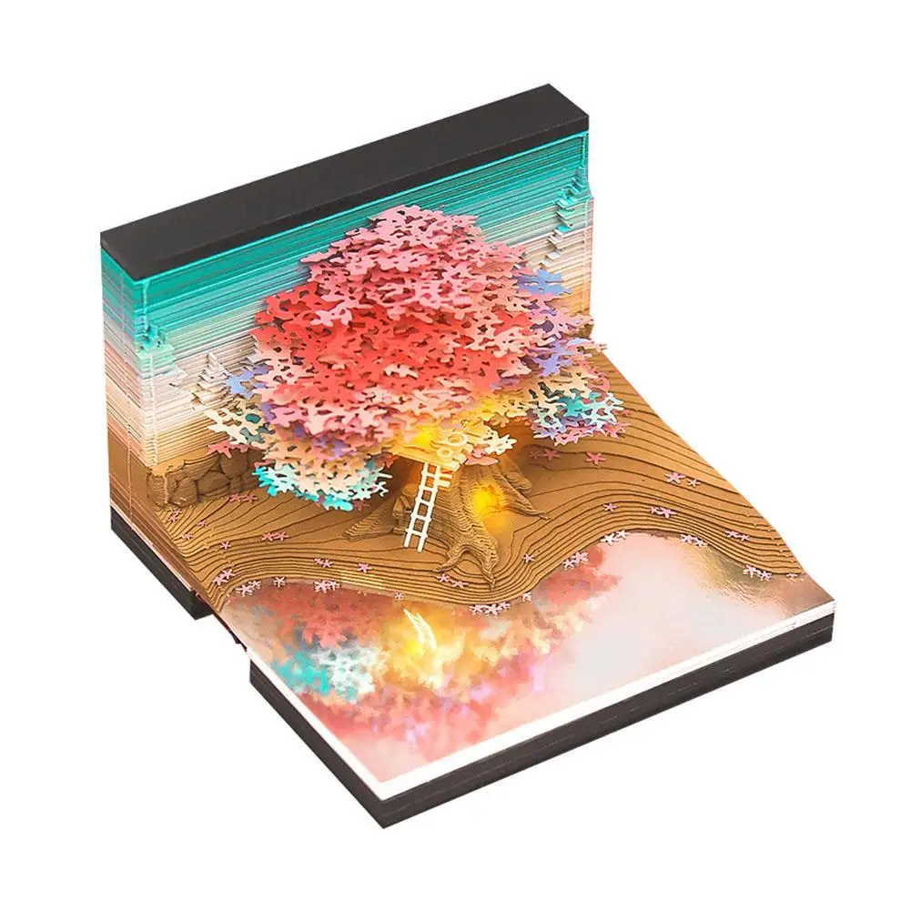 Cherry Blossom Treehouse Treehouse Panoramic 3D Note Color Mirror Tree House Panoramic Paper Carving Three-dimensional Note
Cherry Blossom Treehouse Treehouse Panoramic 3D Note Color Mirror Tree House Panoramic Paper Carving Three-dimensional Note
