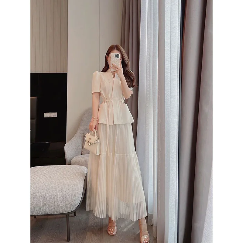 2023 Small Fragrant New Summer Fashion Korean Sweet Elegant 2 Piece Set Women Coat Top + Midi Skirt Suits Womens Two Peice Sets
2023 Small Fragrant New Summer Fashion Korean Sweet Elegant 2 Piece Set Women Coat Top + Midi Skirt Suits Womens Two Peice Sets