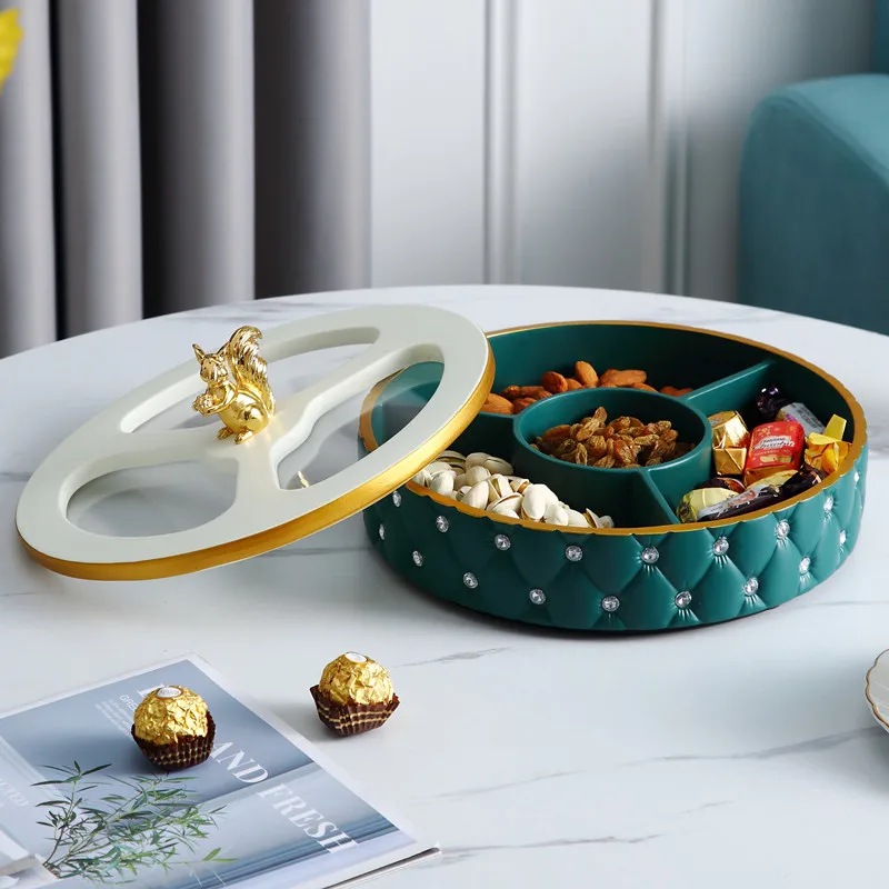 Dried Fruit Tray with Lid, Small Squirrel Personality and Creativity, Nordic Light Luxury Home Snack Tray Decoration
Dried Fruit Tray with Lid, Small Squirrel Personality and Creativity, Nordic Light Luxury Home Snack Tray Decoration