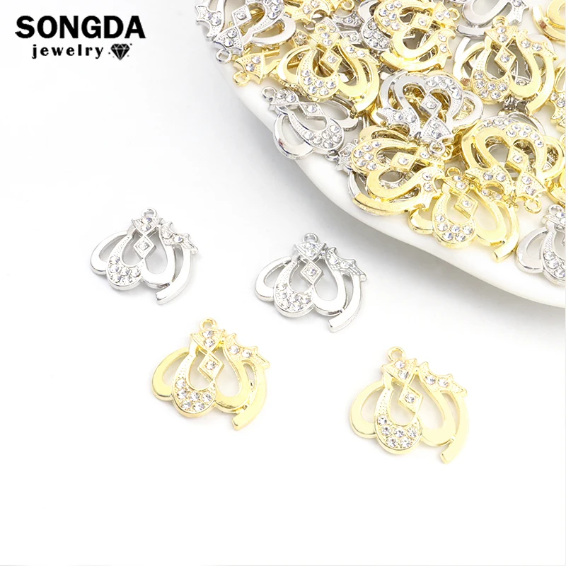 10pcs/Lot Arabian Islamic Muslim Metal Rhinestone Charms God Allah Crystal Pendants for Necklace Accessories DIY Ramadan Jewelry
10pcs/Lot Arabian Islamic Muslim Metal Rhinestone Charms God Allah Crystal Pendants for Necklace Accessories DIY Ramadan Jewelry