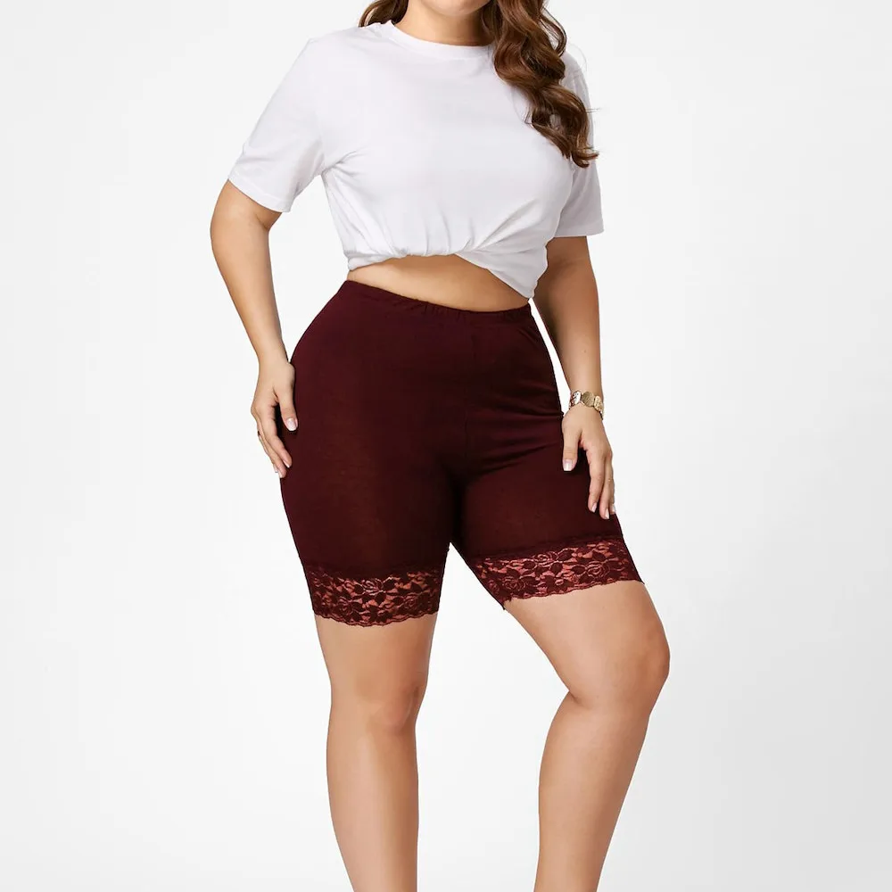 New Women Short Leggings With Lace Trim Under Skirt Pants High Waist Solid Soft Stretch Female Panties Short Sports Bottoming 
New Women Short Leggings With Lace Trim Under Skirt Pants High Waist Solid Soft Stretch Female Panties Short Sports Bottoming