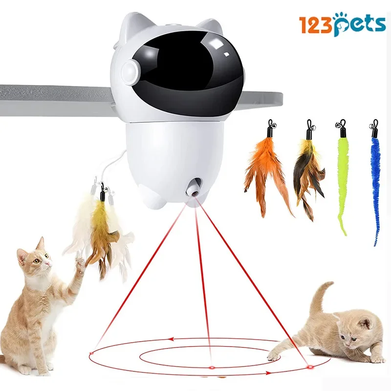 Rechargeable Teddy Bear Laser Cat Teaser Toy Clip, Climbing Frames, Rotate Feathers, Teasing Exercise, Multi Functional
Rechargeable Teddy Bear Laser Cat Teaser Toy Clip, Climbing Frames, Rotate Feathers, Teasing Exercise, Multi Functional