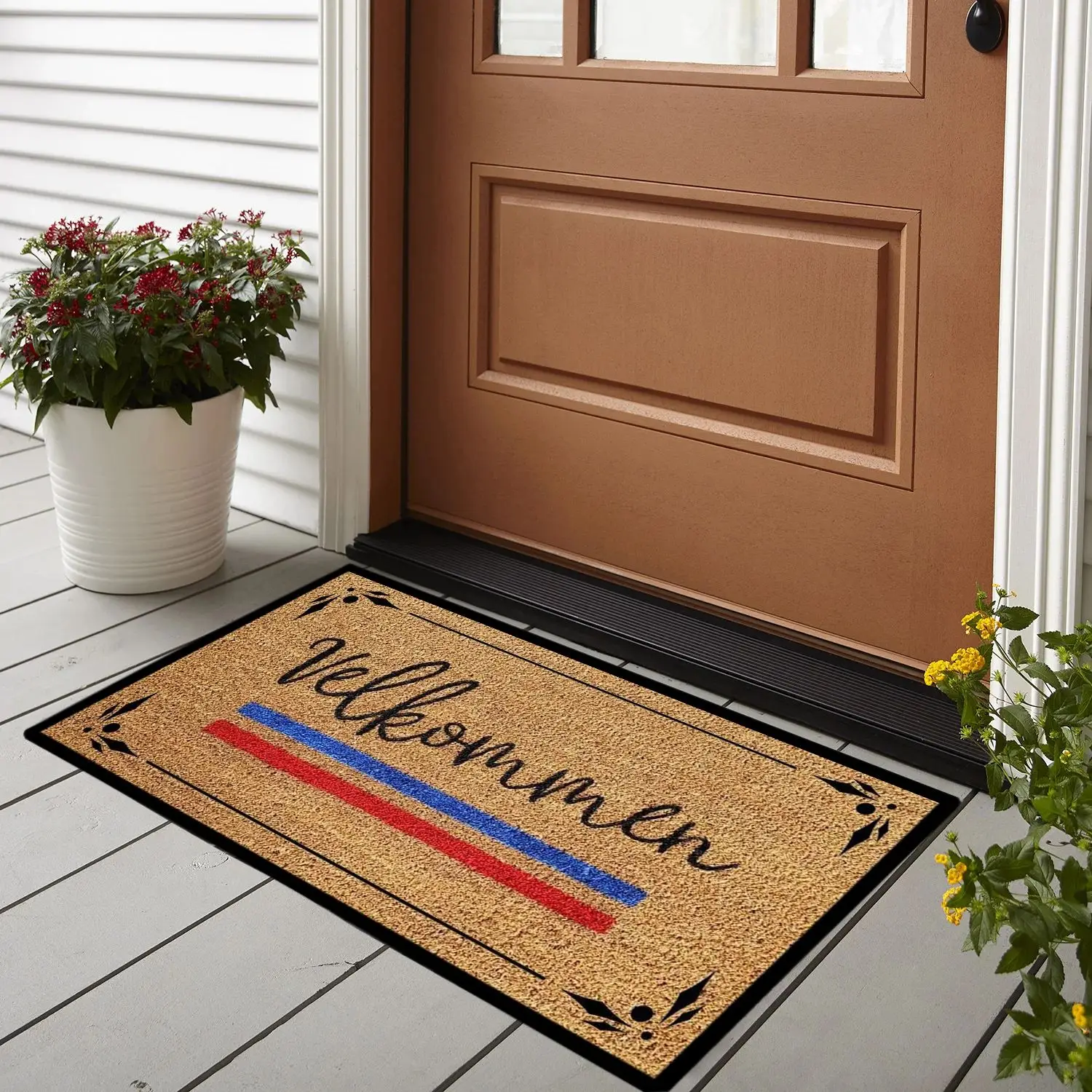 Norwegian Velkommen Door Mat Non Slip Entryway Rug Outdoor Doormat Porch Patio Front Floor Holiday Rug Decor Home Foot Mat 
Norwegian Velkommen Door Mat Non Slip Entryway Rug Outdoor Doormat Porch Patio Front Floor Holiday Rug Decor Home Foot Mat