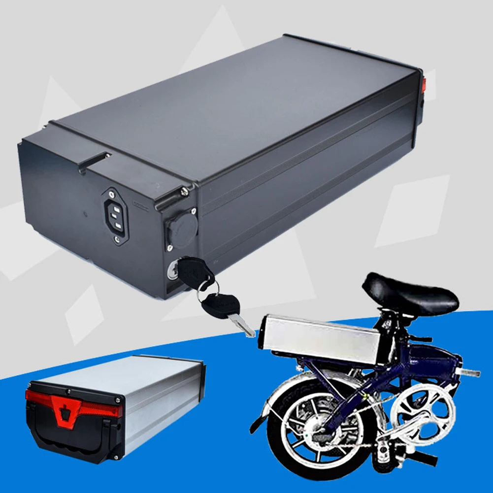 Case Battery Box 385x172x95mm Black 1865o/21700 Lithium Battery Electric Bike Folding Bike Shelf Universal W/ 2*Key
Case Battery Box 385x172x95mm Black 1865o/21700 Lithium Battery Electric Bike Folding Bike Shelf Universal W/ 2*Key