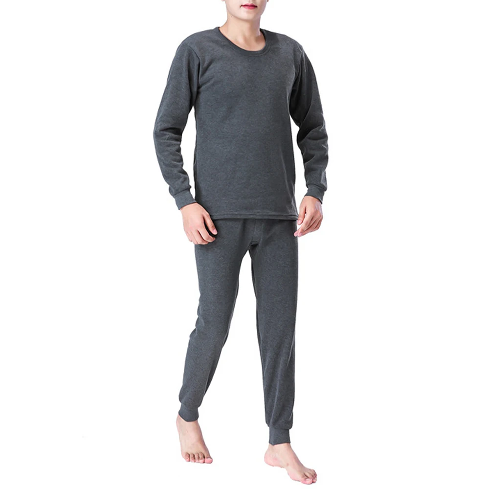 Pajama Set Tops+Pants Solid Color Thermal Long Johns Men Round Neck Suit Skinny Tops+pants Ultra-Soft Underwear
Pajama Set Tops+Pants Solid Color Thermal Long Johns Men Round Neck Suit Skinny Tops+pants Ultra-Soft Underwear