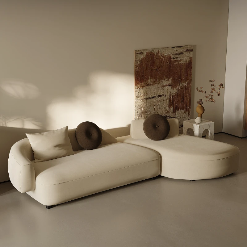 Fabric Art-Sofa Special-Shaped Cream Style Corner Sofa Small Apartment Living Room
Fabric Art-Sofa Special-Shaped Cream Style Corner Sofa Small Apartment Living Room