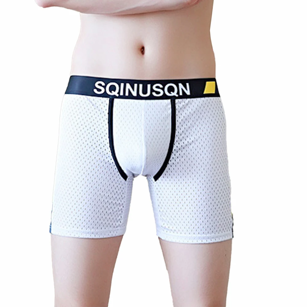 Sexy Mens Boxers Ultra-thin Mesh Underwear Long Leg Briefs U Pouch Shorts Underpants Solid Elasticity Breathable Lingerie
Sexy Mens Boxers Ultra-thin Mesh Underwear Long Leg Briefs U Pouch Shorts Underpants Solid Elasticity Breathable Lingerie