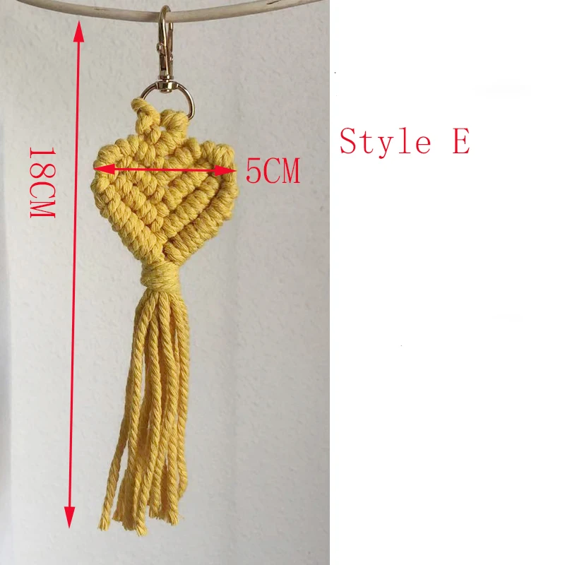Handmade Macrame Heart Keychain - Boho Cotton Bag Charm 3 Sc5a7ecbb5da84498bc9dfb76fe1efe47c