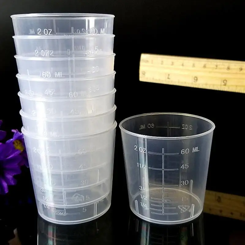 10/20/25pcs 60mL Plastic Graduation Beakers Measurement Beaker Measuring Cups And Cooking Liquid Container Paint Mixing Cup
10/20/25pcs 60mL Plastic Graduation Beakers Measurement Beaker Measuring Cups And Cooking Liquid Container Paint Mixing Cup