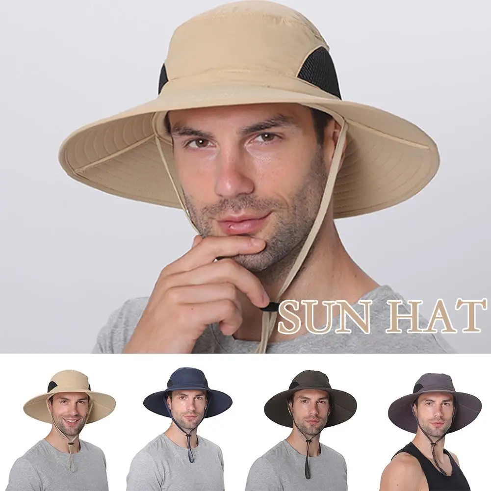 Summer Men Bucket Hat Wide Brim Sunscreen Anti-UV Breathable Hiking Outdoor Fishing Cycling Fisherman Hats Sun Camping P5R5
Summer Men Bucket Hat Wide Brim Sunscreen Anti-UV Breathable Hiking Outdoor Fishing Cycling Fisherman Hats Sun Camping P5R5