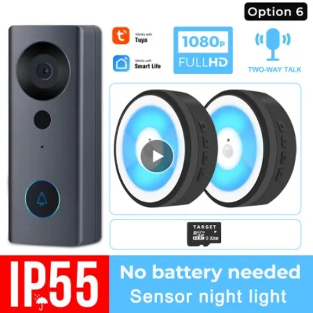 Tuya Smart Wifi Video Doorbell,Security Protection 1080P HD Outdoor Intercom Intercom Alarm Smart Life App,For Alexa Google Home
Tuya Smart Wifi Video Doorbell,Security Protection 1080P HD Outdoor Intercom Intercom Alarm Smart Life App,For Alexa Google Home