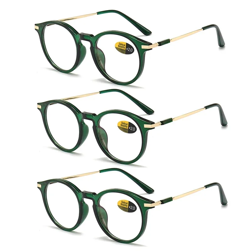 Ladies Trendy Style Reading Glasses New Fashion Round Frame Hyperopia Blue Light Blocking Computer Glasses Prescription Eyewear
Ladies Trendy Style Reading Glasses New Fashion Round Frame Hyperopia Blue Light Blocking Computer Glasses Prescription Eyewear