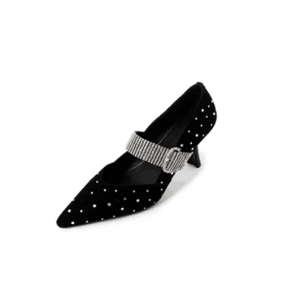 Black Mary Jane Rhinestone Pointed Toe Pumps Summer Women Thin Heel 7cm Gladiator Shoes Style Party Female Slip on Shallow Pumps
Black Mary Jane Rhinestone Pointed Toe Pumps Summer Women Thin Heel 7cm Gladiator Shoes Style Party Female Slip on Shallow Pumps