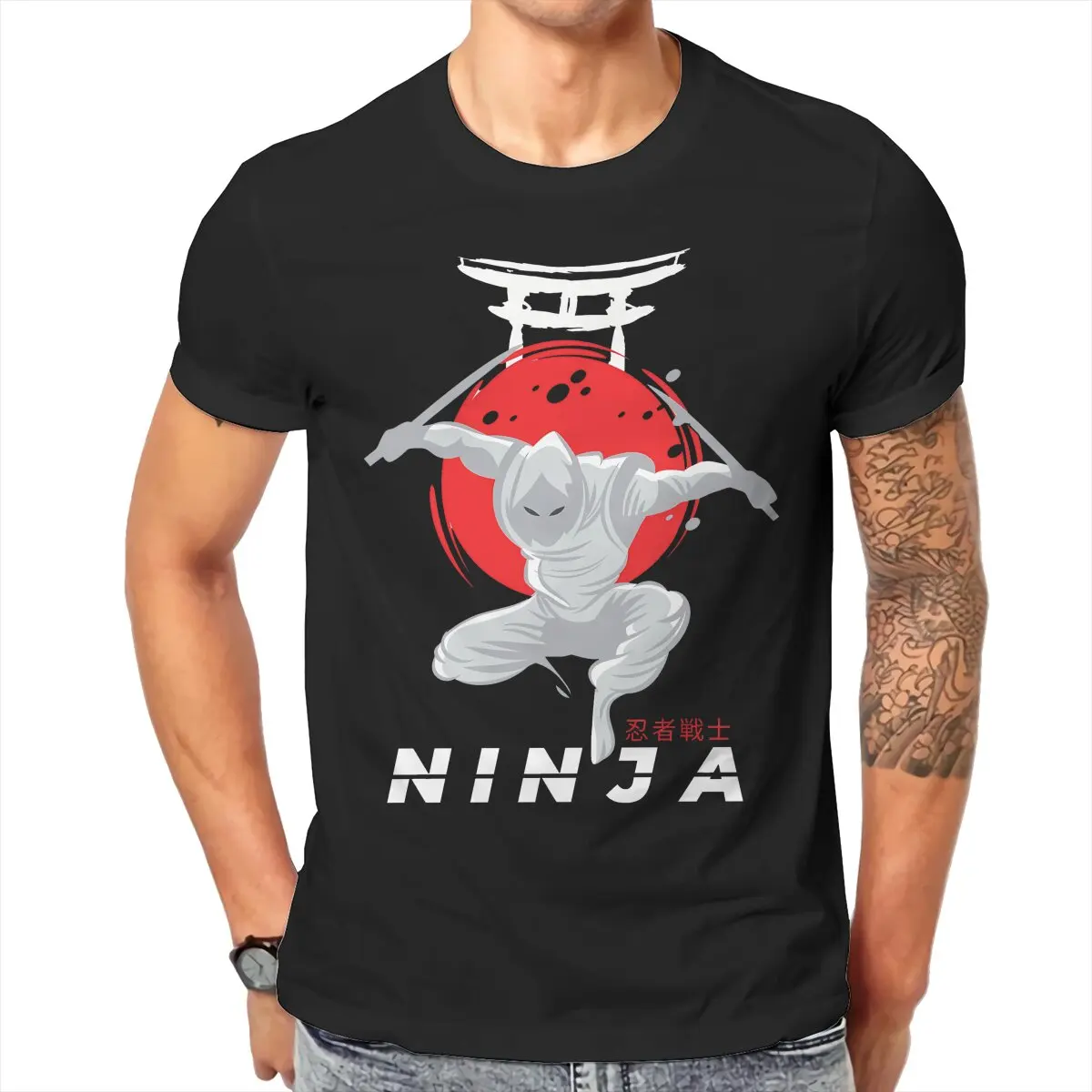 

Ninja Man Classic Hip Hop TShirt Japanese Ninja Samurai Printing Streetwear Casual T Shirt Men Tee Unique Gift Idea