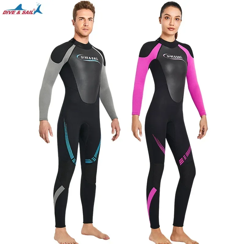 

3MM Wetsuits Men Women Premium Neoprene Surfing Swimsuit Professional One-piece WetSuit Scuba Diving Suit Snorkeling Clothing