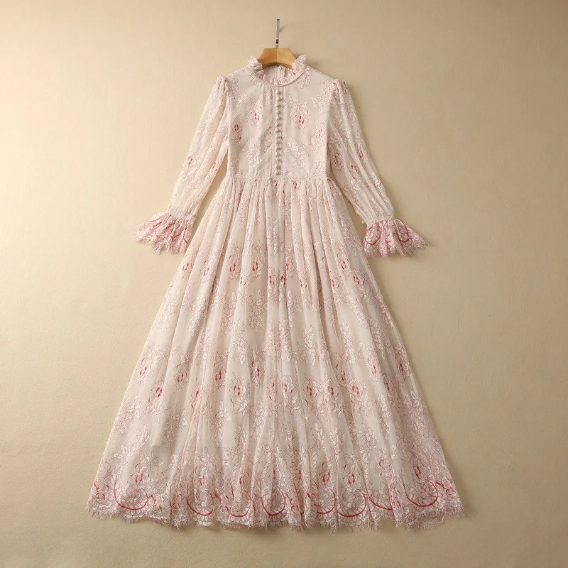 European and American women's clothes 2023 spring new Lace buckle Long sleeve flared sleeves fashion Pleated Dress XXL
European and American women's clothes 2023 spring new Lace buckle Long sleeve flared sleeves fashion Pleated Dress XXL