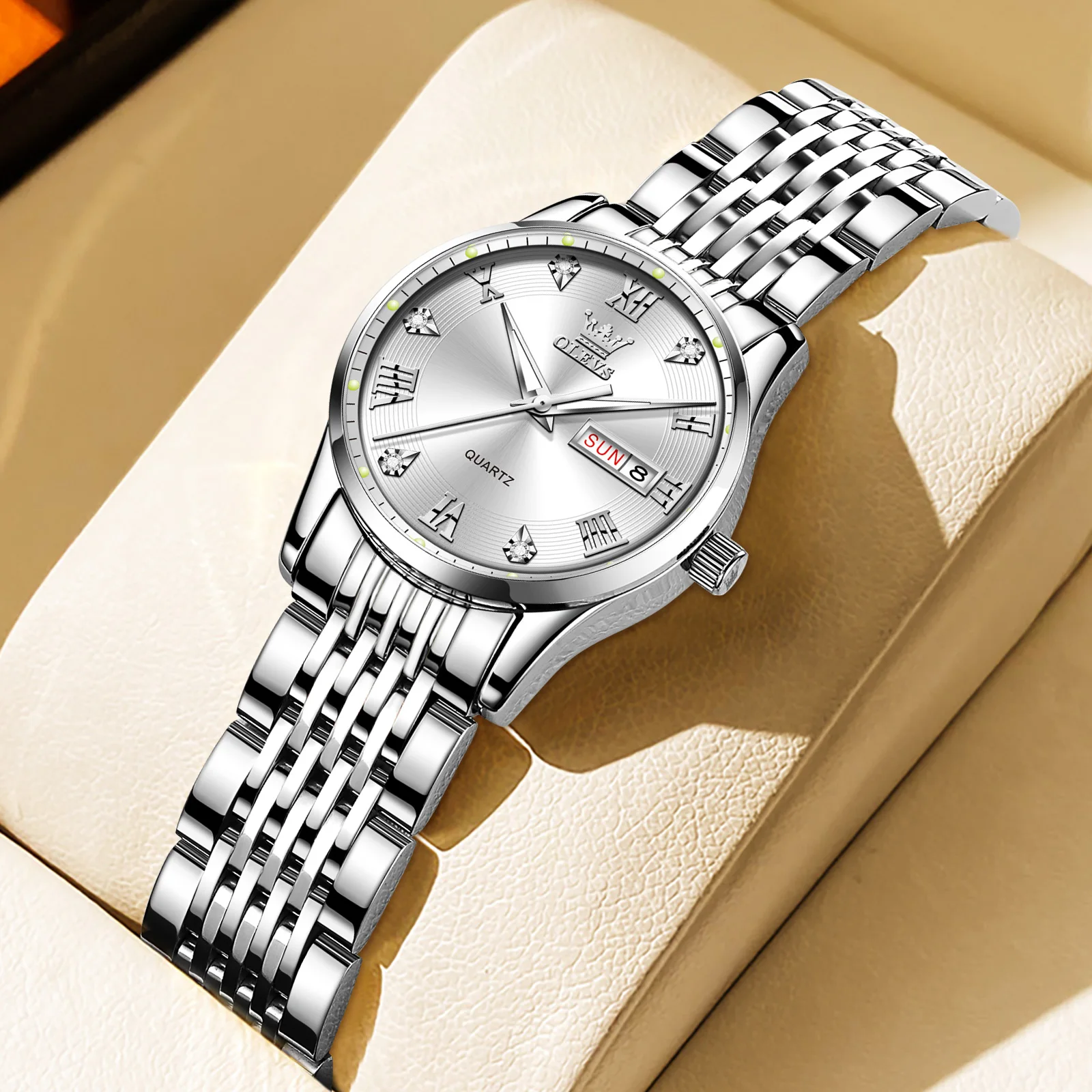 

OLEVS Luxury Fashion Women's Watch Stainless Steel Waterproof Original Quartz Watch for Women Top Brand Casual Lady Wrist Watch