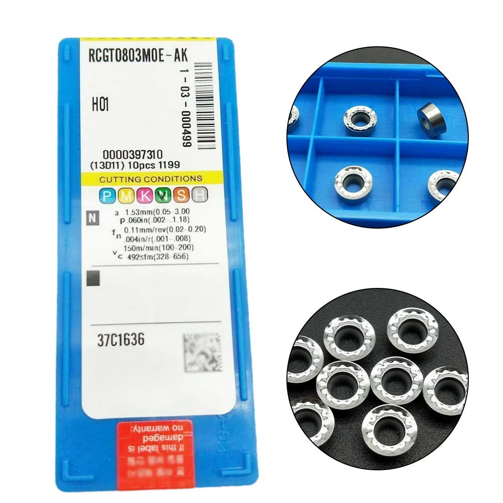 10PCS RCGT0803MO AK H01 Aluminum Turning Inserts Indexable Cutting Tool Round Blade Carbide Cnc Lathe Cutter
10PCS RCGT0803MO AK H01 Aluminum Turning Inserts Indexable Cutting Tool Round Blade Carbide Cnc Lathe Cutter
