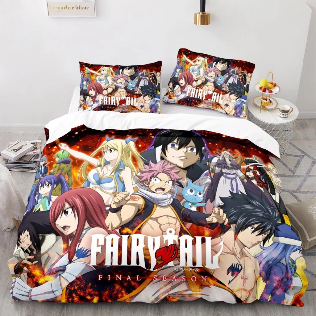 New Fairy Tail Bedding Set Japanese Anime Boys Girls Gift Bedroom Decor Single Twin Full Queen Size Home Textiles Dropshipping 
New Fairy Tail Bedding Set Japanese Anime Boys Girls Gift Bedroom Decor Single Twin Full Queen Size Home Textiles Dropshipping