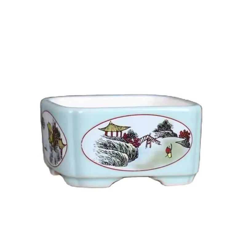 Ceramic flowerpot Boutique Colored glaze Retro landscape square A treasure in the palm bonsai Succulent plants
Ceramic flowerpot Boutique Colored glaze Retro landscape square A treasure in the palm bonsai Succulent plants