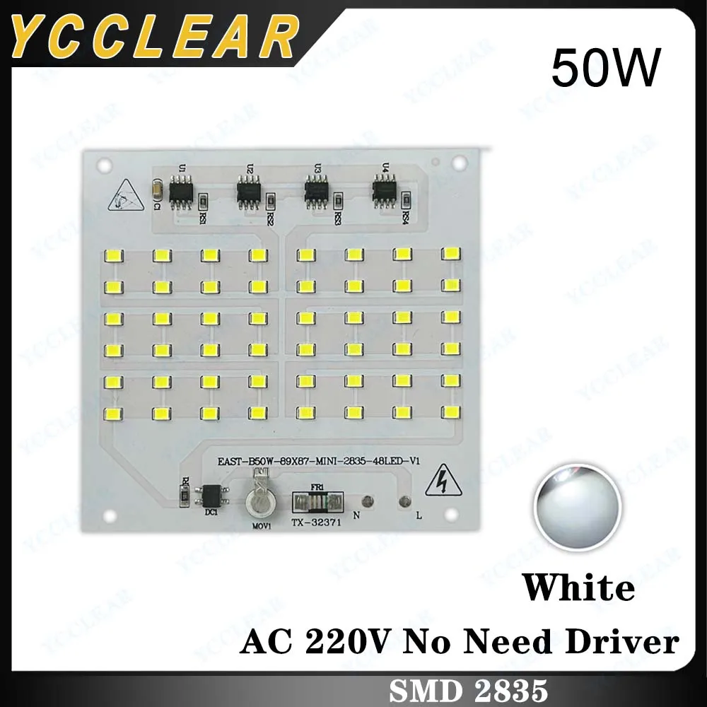 

10W 20W 30W 50W 100W 150W 300W LED Matrix Flood Light SMD2835 Smart IC Light Source Board AC220V Bead Board For LEDs Panel Light