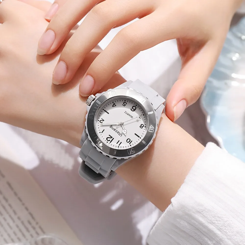 

Силиконовые водонепроницаемые часы для пар, студенческие электронные часы, аксессуары в Корейском стиле, кварцевые повседневные спортивные часы, классические часы