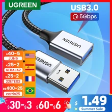 Ugreen USB 3.0 Cable USB Extension Cable Male to Female Data Cable USB3.0 Extender Cord for PC TV USB Extension Cable Ugreen USB 3.0 Cable USB Extension Cable Male to Female Data Cable USB3.0 Extender Cord for PC TV USB Extension Cable