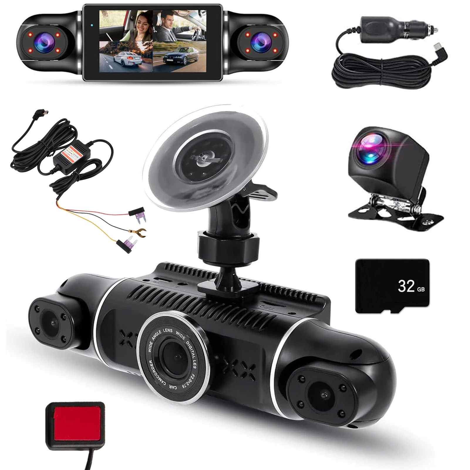 4 Channel Vehicle Camera DVR Dash Cam Video Recorder Car DVR Driving Recorder 360° Rotatable Camera
4 Channel Vehicle Camera DVR Dash Cam Video Recorder Car DVR Driving Recorder 360° Rotatable Camera