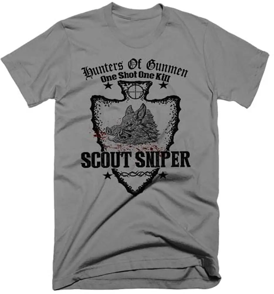 

Hunter of Gunmen USMC Scout Sniper T Shirt. New 100% Cotton Short Sleeve O-Neck T-shirt Casual Clothing Mens Top
