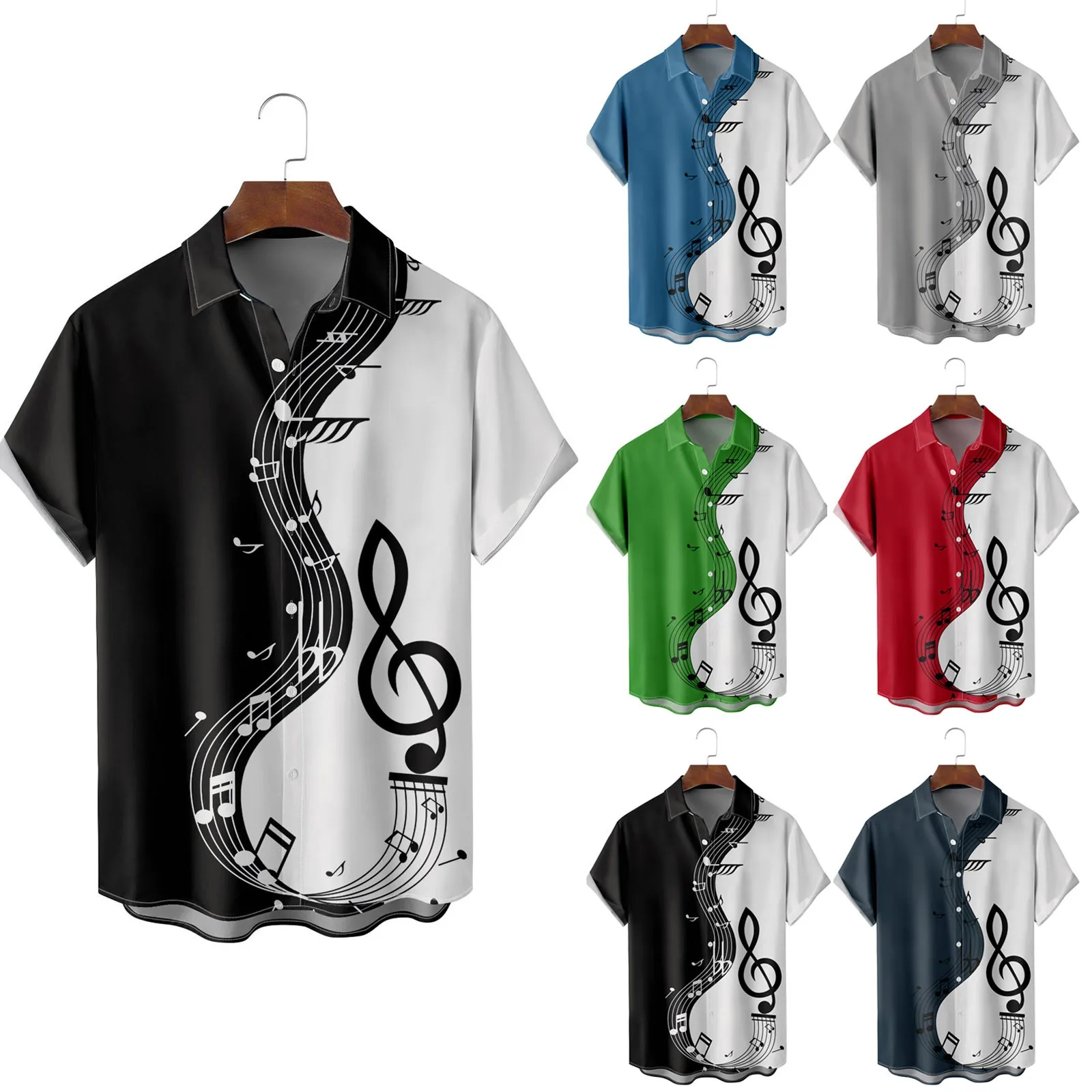 Men's Shirts Casual Musical Patchwork Printed Shirts Short Sleeve Shirts Button Lapel Short Art Daily Wear Streetwear
Men's Shirts Casual Musical Patchwork Printed Shirts Short Sleeve Shirts Button Lapel Short Art Daily Wear Streetwear