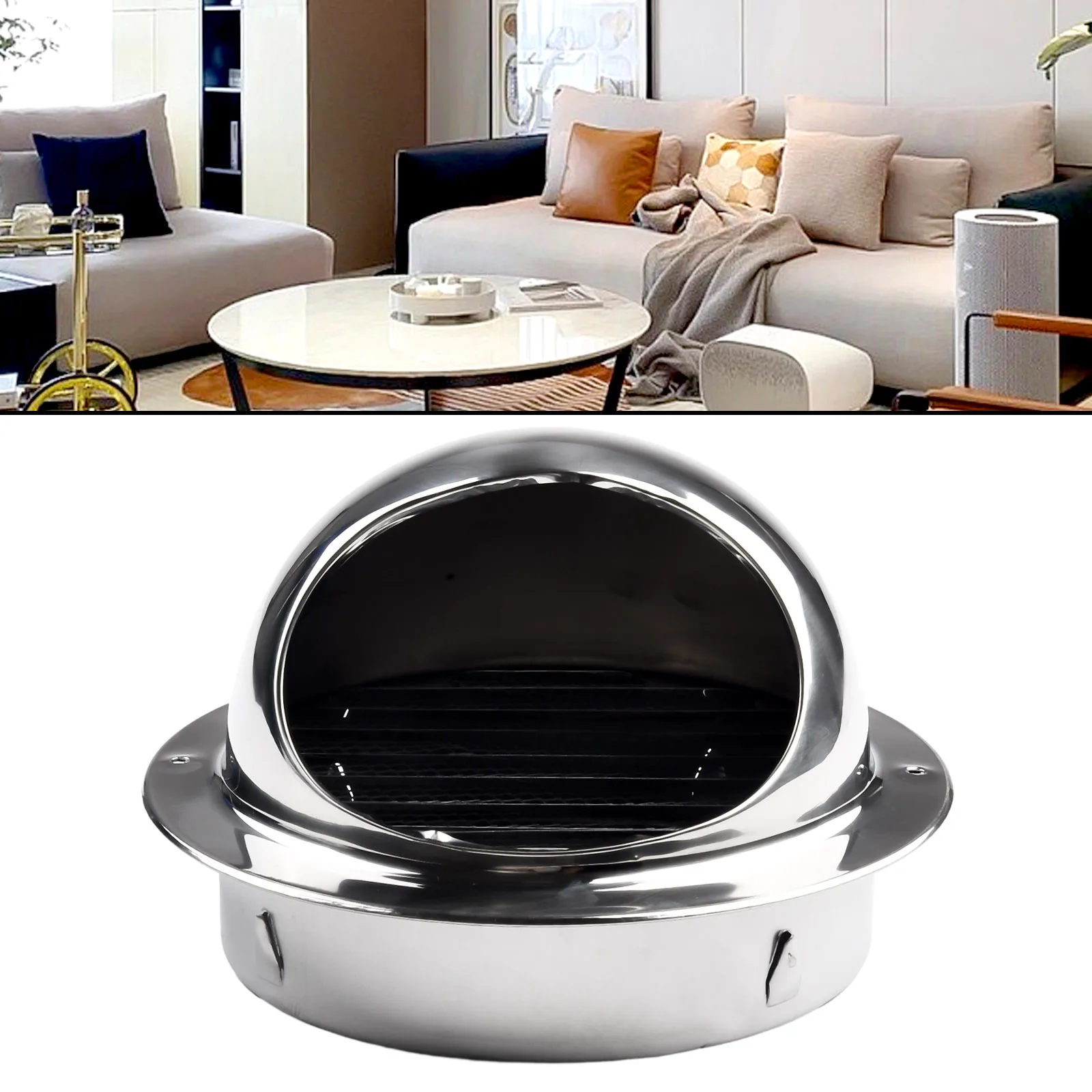 Vent Cap Stainless Steel Exterior Wall Air Outlet Grille Round Heating Cooling Vent Cover Silver 1pc For Tumble Dryer Bathroom
Vent Cap Stainless Steel Exterior Wall Air Outlet Grille Round Heating Cooling Vent Cover Silver 1pc For Tumble Dryer Bathroom