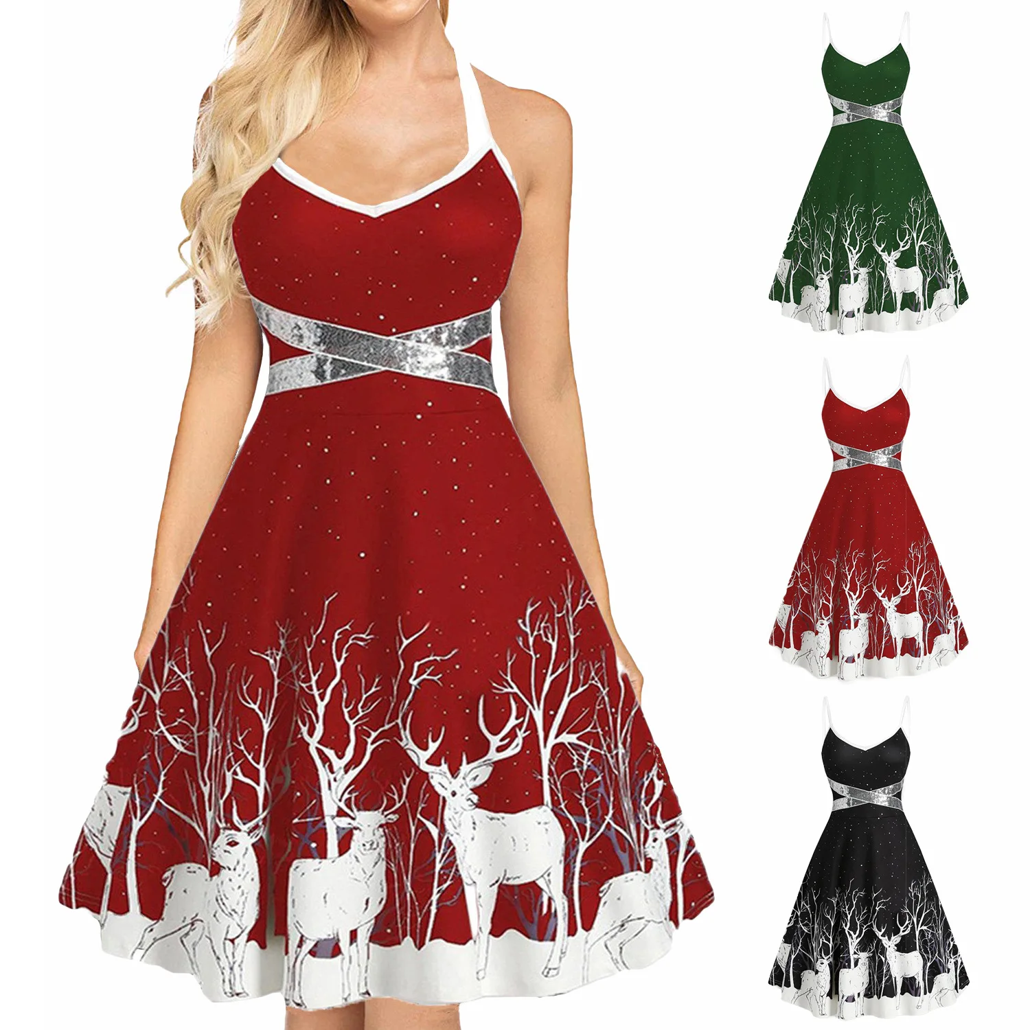 Christmas Dress for Women Slip Dress Sexy Skirt Halloween Costume Lady Holiday Evening Party Clothing Red
Christmas Dress for Women Slip Dress Sexy Skirt Halloween Costume Lady Holiday Evening Party Clothing Red