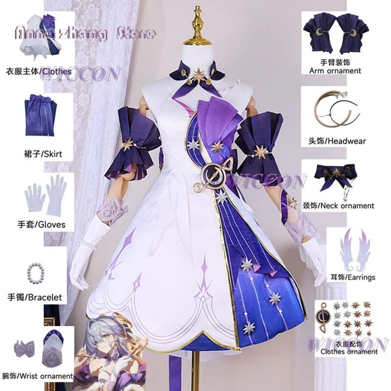 Robin Costume Dress Game Honkai: Star Rail Cosplay Halloween Party Women Prop Role Play Clothing New
Robin Costume Dress Game Honkai: Star Rail Cosplay Halloween Party Women Prop Role Play Clothing New