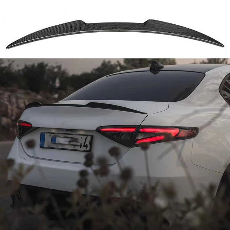 

Gloss Black For Alfa Romeo Giulia Sedan 2015 - 2023 Car Rear Window Side Spoiler Wing Canard Splitter Cover Spoiler