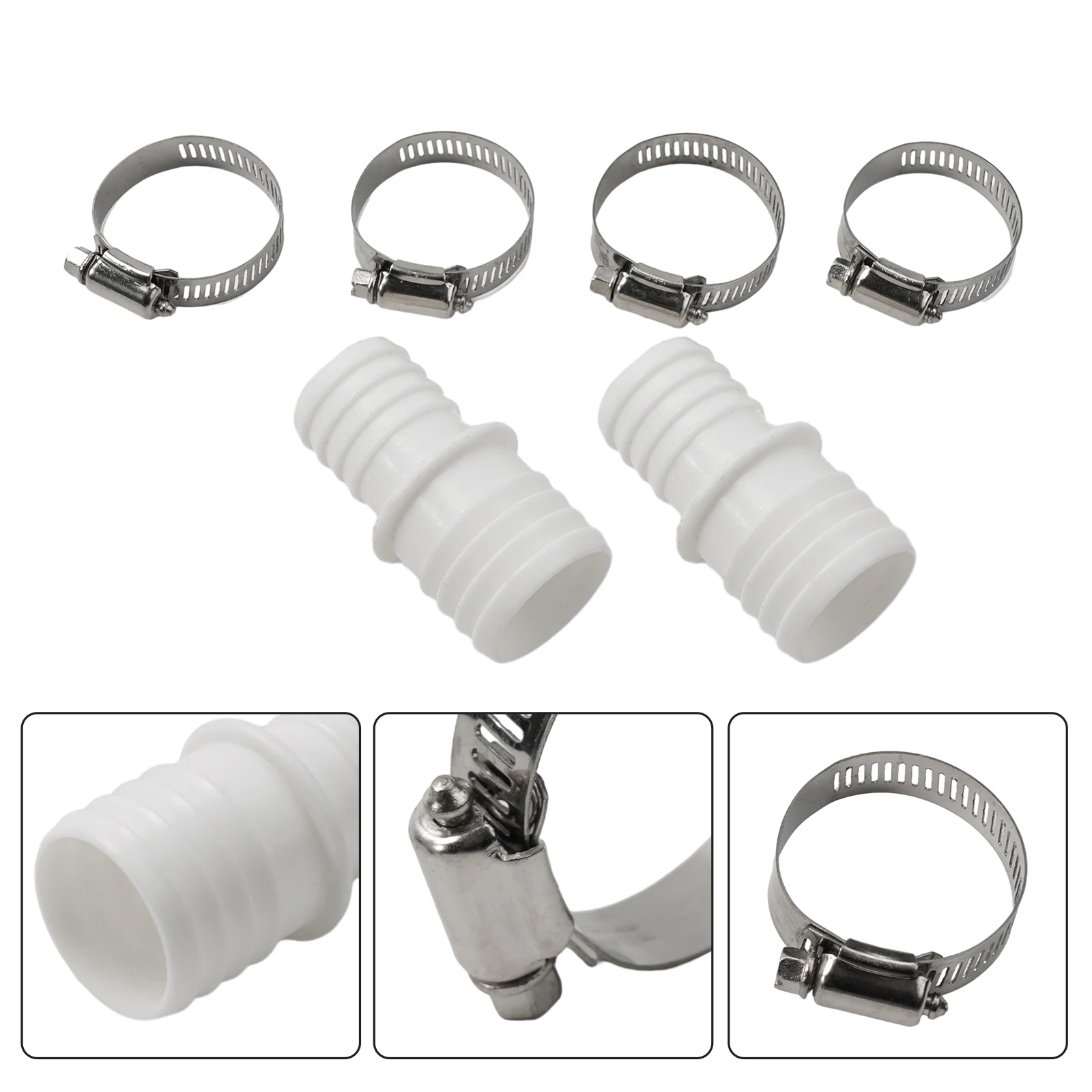 2/3/4pcs Hose Connector Set With 32-38 Mm Hose Nozzles Hose Clamps For Spas Hot Tubs Swimming Pool Hose Adapter Connecting Hose
2/3/4pcs Hose Connector Set With 32-38 Mm Hose Nozzles Hose Clamps For Spas Hot Tubs Swimming Pool Hose Adapter Connecting Hose