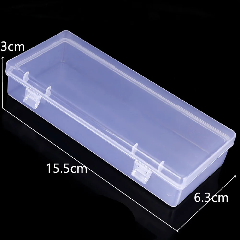Plastic Case Storage Box Cosmetics Cover Earring Holder Clear Jewelry Making Organizer Stationery 15.5*6.3*3cm
Plastic Case Storage Box Cosmetics Cover Earring Holder Clear Jewelry Making Organizer Stationery 15.5*6.3*3cm