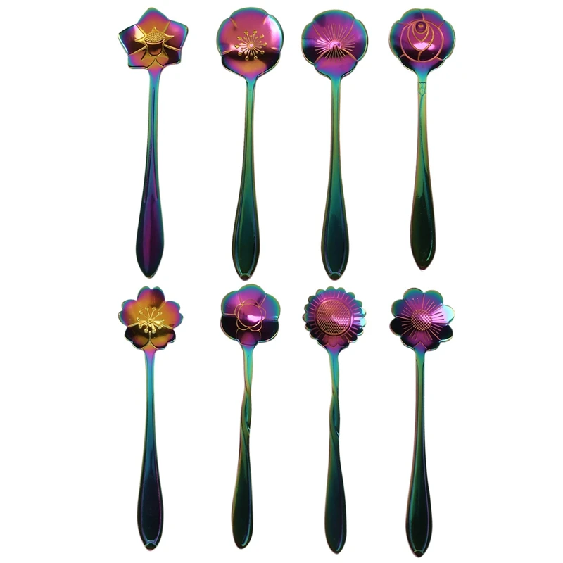 HOT-8 Flower Spoon Set, 410 Stainless Steel Reusable Tea Spoon, Stirring Spoon, Coffee Spoon Tea Tableware (Length: 4.9 Inch, Ra
HOT-8 Flower Spoon Set, 410 Stainless Steel Reusable Tea Spoon, Stirring Spoon, Coffee Spoon Tea Tableware (Length: 4.9 Inch, Ra