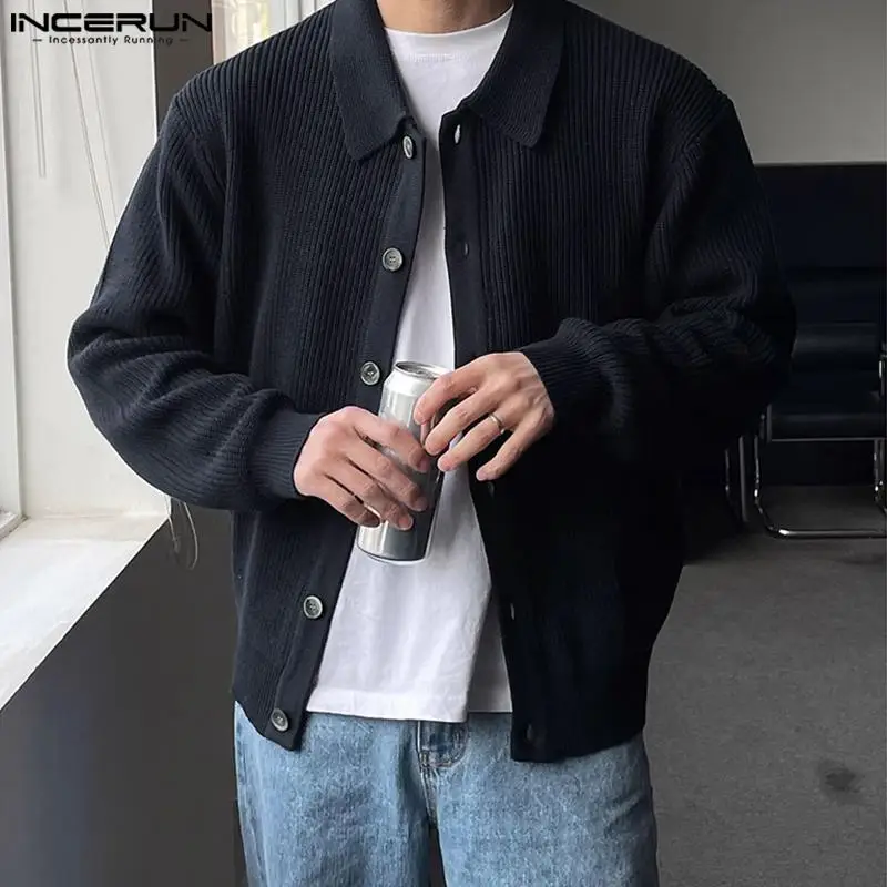 Korean Style New Men Knitted Sweater Casual Street Autumn Winter Male Solid Long Sleeve Cardigan Sweater S-5XL INCERUN Tops 2023
Korean Style New Men Knitted Sweater Casual Street Autumn Winter Male Solid Long Sleeve Cardigan Sweater S-5XL INCERUN Tops 2023