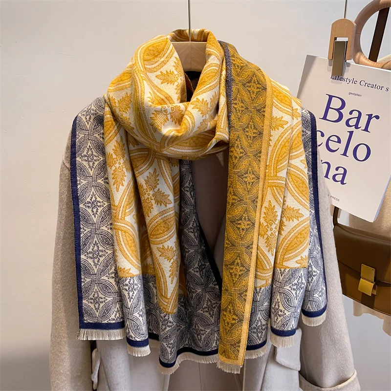 Design Winter Cashmere Scarf for Women Luxury Warm Pashmina Shawl Wraps Bufanda Thick Blanket Poncho Female Bandana Foulard 2022
Design Winter Cashmere Scarf for Women Luxury Warm Pashmina Shawl Wraps Bufanda Thick Blanket Poncho Female Bandana Foulard 2022
