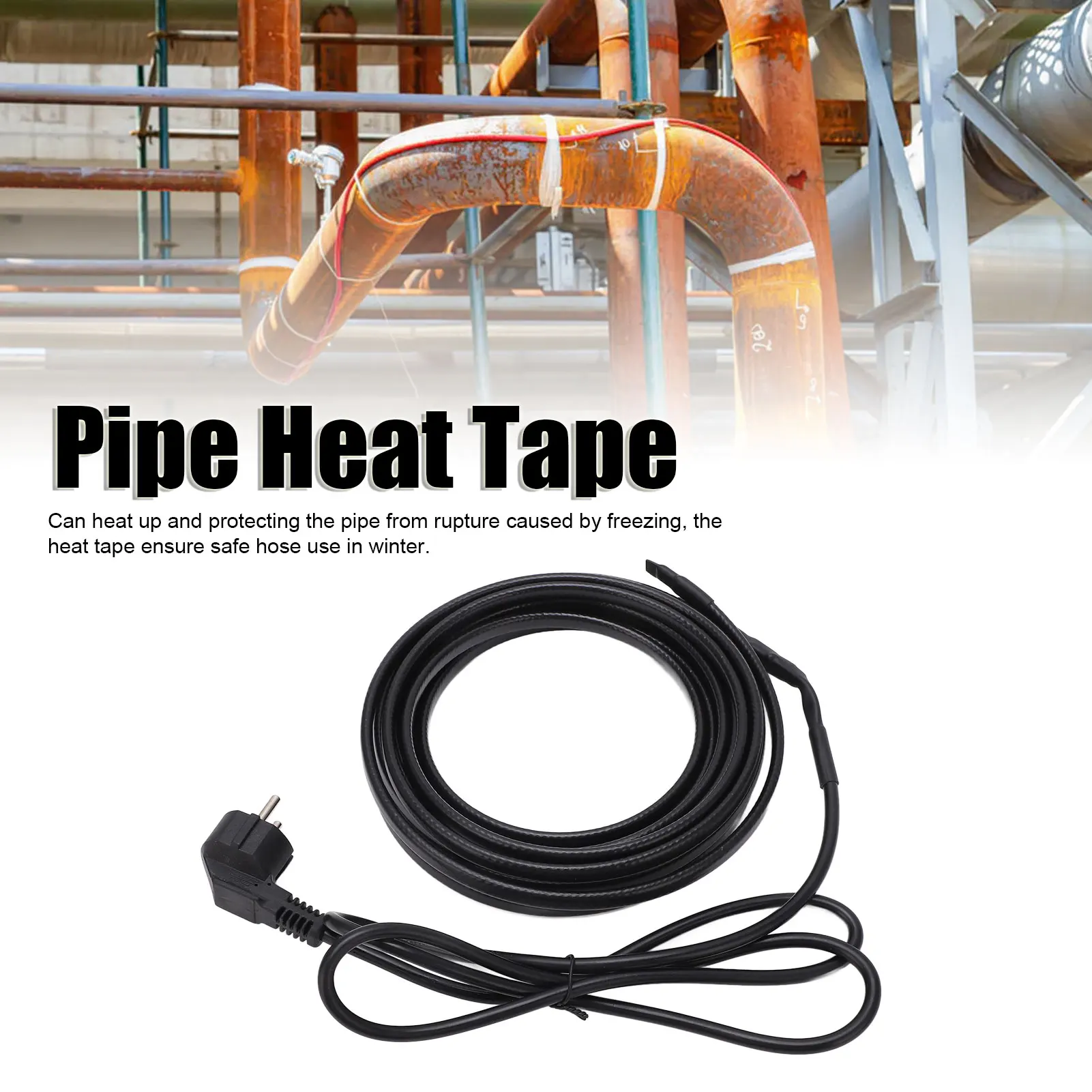 Pipe Heating Cable Heat Tape Heater 5 Meter Self Regulating With Plug For Winter EU/UK/US Plug 220V 25W/M 125W/PC
Pipe Heating Cable Heat Tape Heater 5 Meter Self Regulating With Plug For Winter EU/UK/US Plug 220V 25W/M 125W/PC